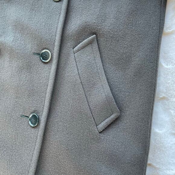 🔥VTG 90s Union Made Jones New York Double Breasted Wool Overcoat Old Money M-XL - Picture 11 of 16